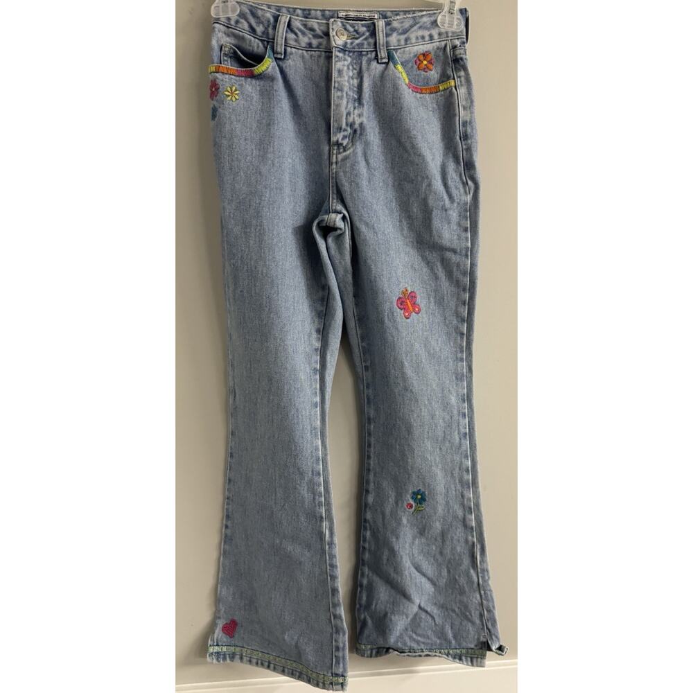 Vintage Limited Too Jeans Kids / Girls Size 12 Embroidered Vtg Denim